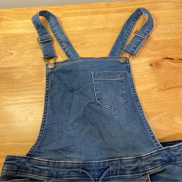 Girls Jean Overalls Size 18 XXL Light Denim Bib Overalls Stretch Cat & Jack NWT - Picture 5 of 16